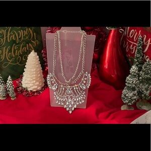 15 1/2 inch long FAUX CRYSTAL NECKLACE WITH 2 inch extension